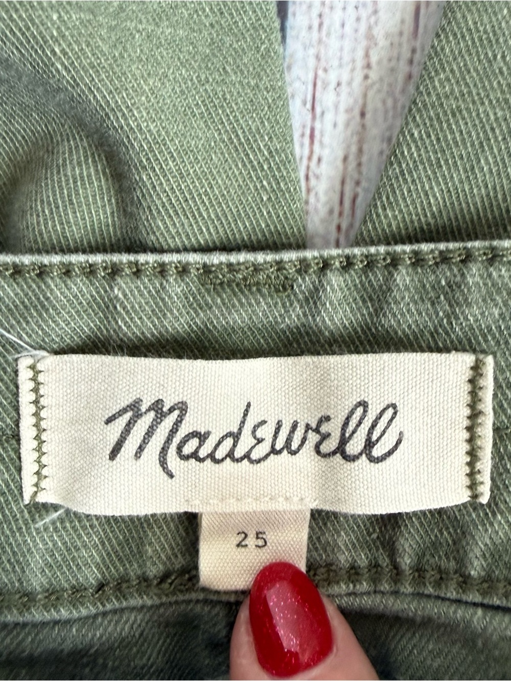 MADEWELL Green Cargo Style Pants 25 - Picture 3 of 6
